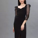 Women Sheath Black Dress