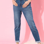 Women Stunning Blue Boyfriend Fit Stretchable Jeans